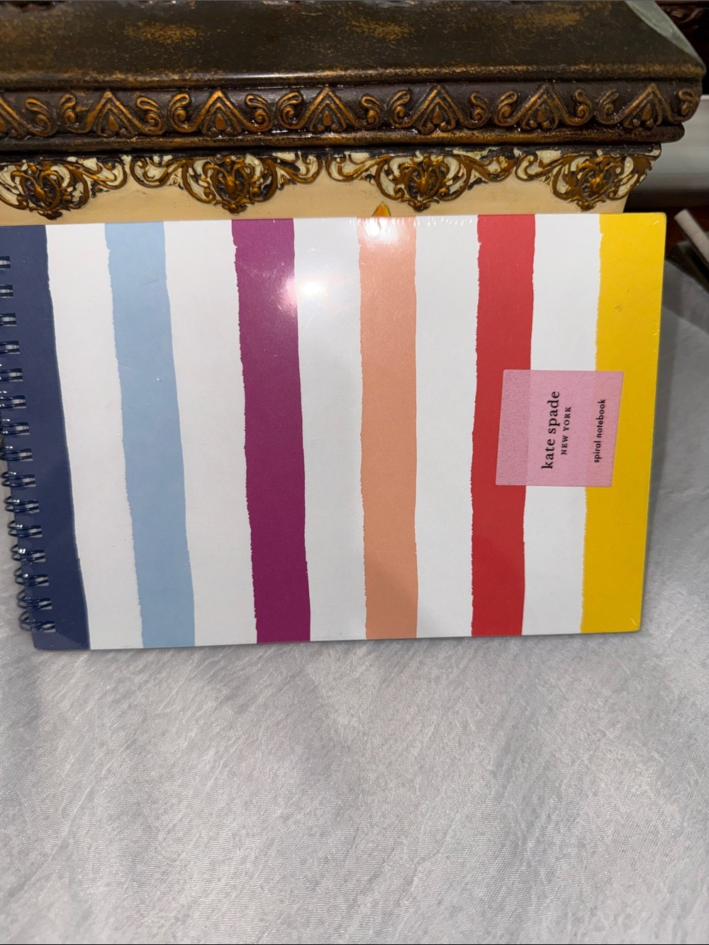 kate spade Multicolor Horizontal Striped Spiral Notebook